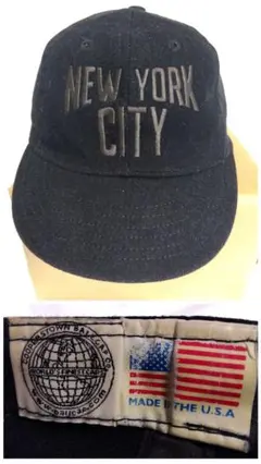 米国製 クーパーズタウン ウール ベースボール キャップ 短つば【,7 1/2】