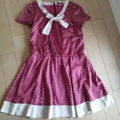 WILLSELECTION 水玉 リボン 半袖 ワンピース