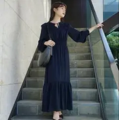 L'Or ロル ワンピース ネイビー かじまりさん