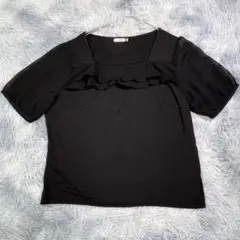 eur3【1】半袖Tシャツ　ブラック　袖シースルー　レディース　小さいサイズ