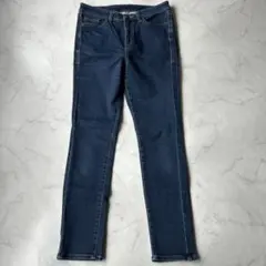 LOWRYS FARM ストレートパンツ ストレッチデニム スキニー ブルー L