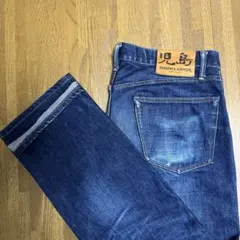 岡山児島発 児島JEANS セルビッジ赤耳 ストレートデニム 濃紺 W36のサムネイル