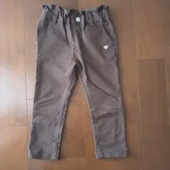 apres les cours☆ハートポケットパンツ☆ブラウン☆100☆裏起毛