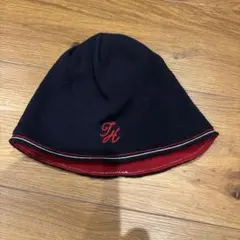 TOMMY HILFIGER ニット帽 ビーニー ネイビー レッドのサムネイル