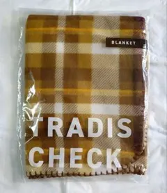 TRADIS CHECK ブランケット イエロー系チェック柄