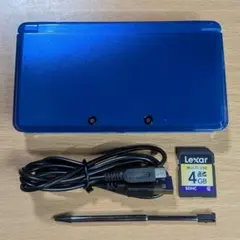 ニンテンドー 3DS 青 コバルトブルー 本体 付属品 任天堂　771