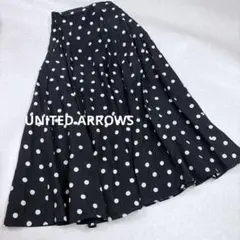 美品】ユナイテッドアローズ オーガンジー プリント プリーツスカート