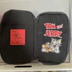 【未使用】トムとジェリー ブラックポーチ