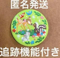ディズニー　刺繍缶バッジ　バンビ