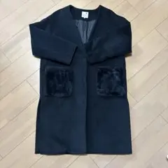 earth music & ecology ブラックロングコート