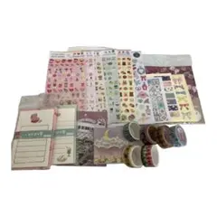 マスキングテープ、ポイントシール、ミニレターセットなど20点まとめ売り