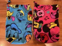 ポータブルクッション収納袋 2個セット ミニー ドナルド ディズニー