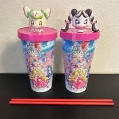 キミとアイドルプリキュア 映画特典 ドリンクホルダー ストロー付き