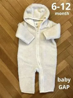 baby GAP カバーオール　モコモコくまさん　70cm 6-12 ホワイト