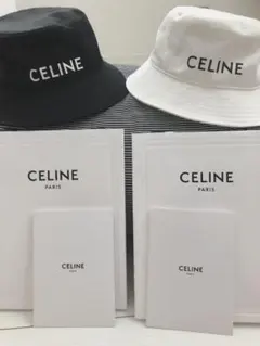CELINE セリーヌ　バケットハット　ブラック/ホワイト　百貨店領収書付