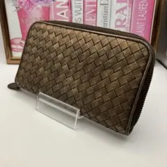 【匿名配送】ボッテガヴェネタ✨イントレチャート✨ラウンドファスナー長財布