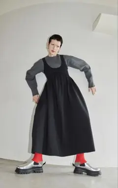 OMMO BALLOON PEPLUM LAYERED OPワンピース38タグ有 - メルカリ
