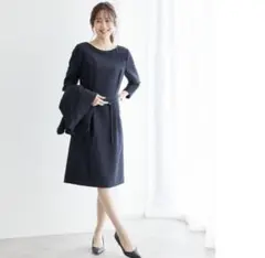 ロペピクニック 360°ウルトラストレッチ9分丈ワンピース ネイビー 40