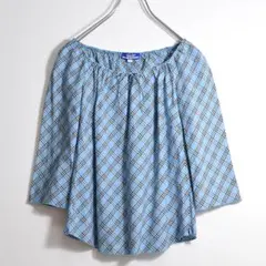 バーバリーブルーレーベル シャツ ブラウス ノバチェック フリル