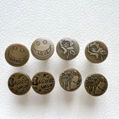 ボタンピン ジーンズボタン 金属ボタン ジャンボタンピン 縫製不要 取付簡単