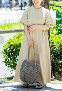 ITEMS URBAN RESEARCH シャツワンピース ベージュ SHIPS