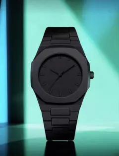 期間値下 ブラック オクタゴナルケース 腕時計