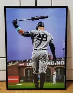 NYヤンキース アーロンジャッジMLB！A3サイズポスターフレーム付き③
