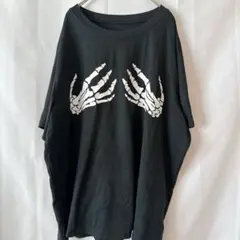 SHEIN スカル柄半袖カットソー3XL黒ゆったり シンプル 大きいサイズのサムネイル