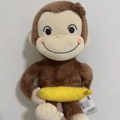 おさるのジョージ　赤いほっぺ　Lぬいぐるみ　バナナ