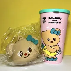 【海外限定】バターベア＆ハローキティ コラボ タンブラー タイ限定
