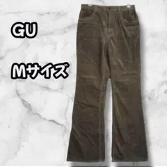 S0195　ストレートパンツ　コーデュロイ　ストレッチ　こげ茶色　Ｍ