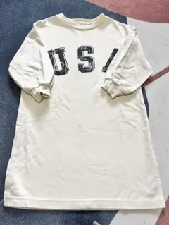 100cmカットワンピース　５部袖　子供秋服
