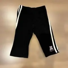 キッズレギンス ブラック 130サイズ ストライプ