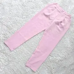 ストレッチ　カジュアルパンツ　イージーパンツ　ボトムス　ウエストゴム　ピンク　M