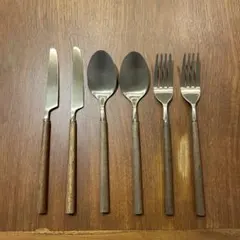 3COINS ウッドハンドル　カトラリーセット　スリコ　スリーコインズのサムネイル