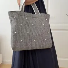 ヌピバック パール ショルダーバッグ グレー - メルカリ