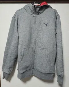 PUMA リバーシブル パーカー グレー レッド メンズ