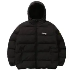 Jeep フード付きブラックダウンジャケット