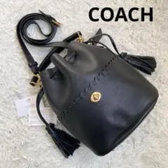 未使用保管品 COACH コーチ ローラ バケット 仲里依紗 黒 ブラック