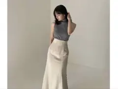 LOVAN‘ pleasant nosleeve knit グレー