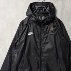 【美品】NIKE FCRB マウンテンパーカー 薄手 コラボ S 黒