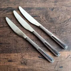 昭和レトロ☆　Noritake ステンレス テーブルナイフ 3本セット
