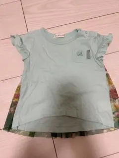 kp ニットプランナー　花柄転写Tシャツ ミントグリーン