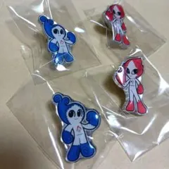 新品◆4個セット◆アジア競技大会 ホノホン ウズミン　ピンバッジ 2種×2