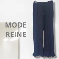 t1【モードレーヌ】ニットパンツ/美品 ウエストゴム 伸縮性 脚長効果 リブ 柔