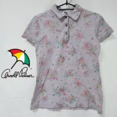 美品✨レアarnold palmer 花柄ポロシャツ グレー