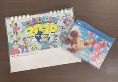 第一生命 Disney カレンダー 置き型 卓上　2026年、メモ帳セット