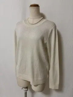 T492新品23区 クールネックウール100％セーター44￥15950難あり