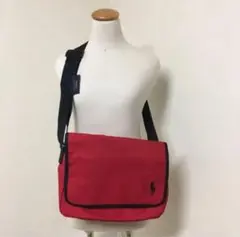 ポロラルフローレン メッセンジャーバッグ 赤 ショルダーバッグ