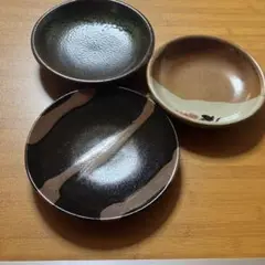 益子焼きカレー皿３枚